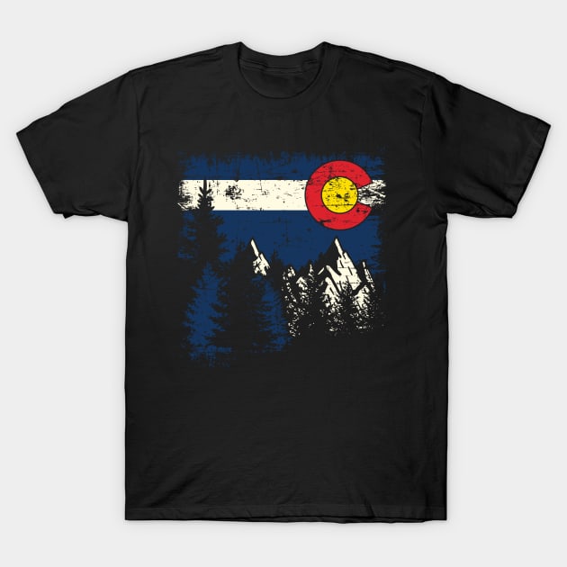 Colorado Flag Mountain' Cool Colorado Flag T-Shirt by ourwackyhome